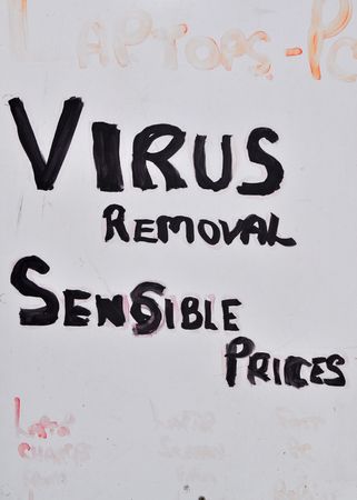 Virus removal (Atb your own risk)の写真素材