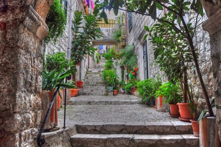 A typical Croatian streetの写真素材