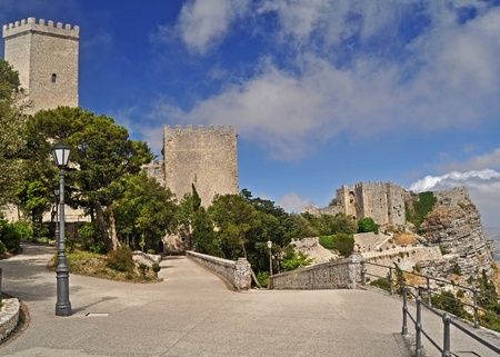 The historical town of Erice , Sicilyのeditorial素材