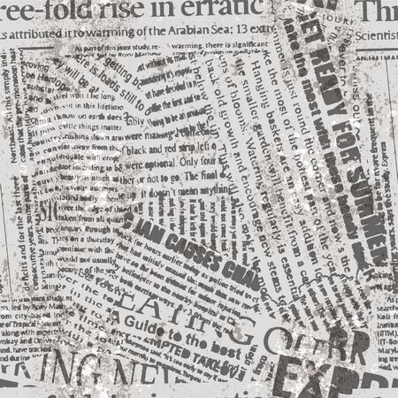 Seamless vector newspaper background pattern. Text unreadable  pattern on grunge background. Illustration for print or fabric texture.のイラスト素材