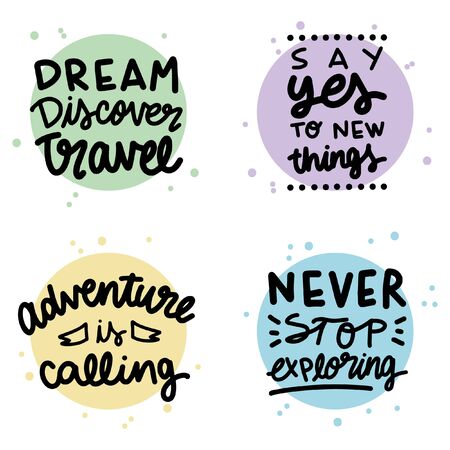 Inspiring creative motivation quote. Vector Typography. Poster Concept.  Sticker concept with motivational quote for learning.のイラスト素材
