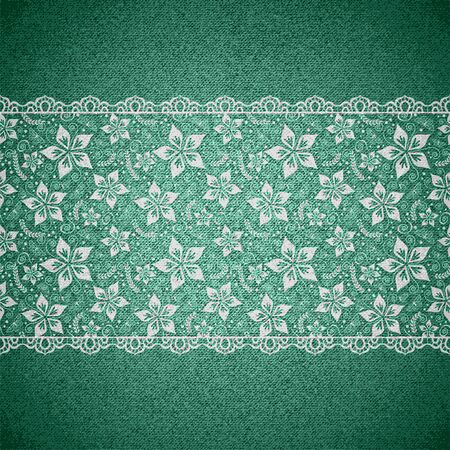 Set of denim & lace. Denim seamless textures with combinations of delicate laces. For print projects, invitations, cards, packaging, textile, fashion and apparel, stationery, wallpaper, wrappingのイラスト素材