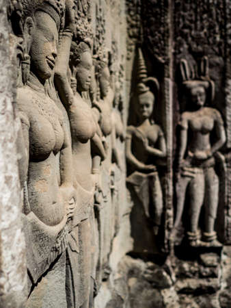 Apsara Sculpture. Angkor Wat. Siem Reap. Cambodia.