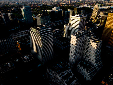 Financial district in Amsterdam, Hollandの写真素材