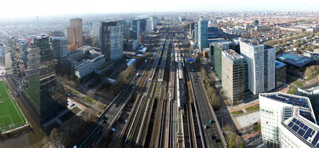 Financial district in Amsterdam, Hollandの写真素材