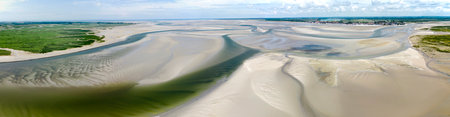 Aerial view of the Bay of Somme, Picardie, Franceの写真素材