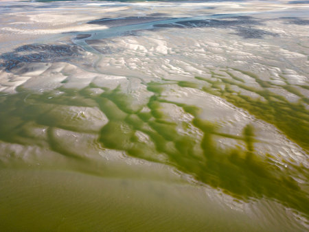 Aerial view of the Bay of Somme, Picardie, France