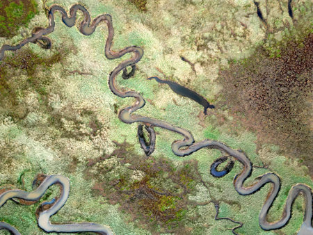 Aerial view of the Boschplaat, Terschelling-West, The Netherlands
