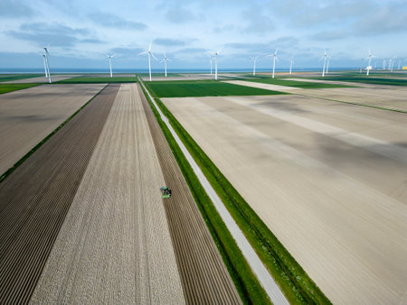 A machine on a potato field, Holland