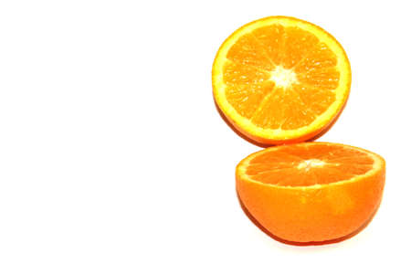 Orange Pieces On White Colored Background