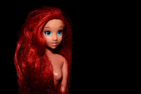 Colorful composition with A Barbie dollの写真素材