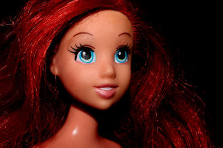 Colorful composition with A Barbie dollの写真素材