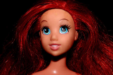 Colorful composition with A Barbie dollの写真素材