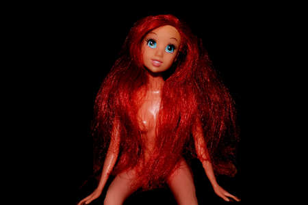 Colorful composition with A Barbie dollの写真素材