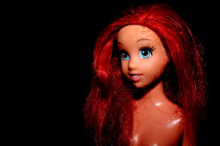 Colorful composition with A Barbie dollの写真素材