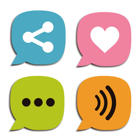 Speech bubble social media and chatのイラスト素材