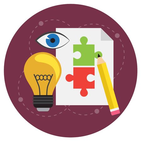Business strategy planning. Icons in vectors.のイラスト素材