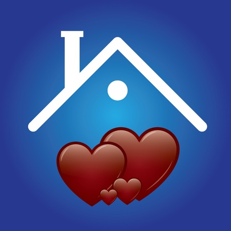 Hearts at homeのイラスト素材
