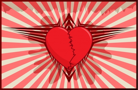 Heart and wingsのイラスト素材