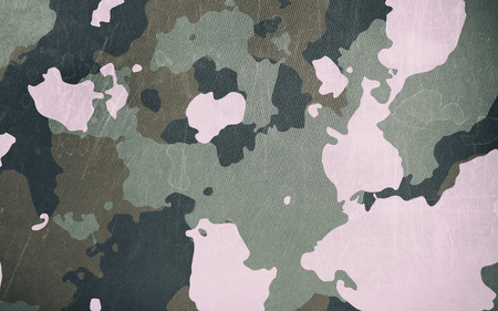 Dirty camouflage fabric texture backgroundの写真素材