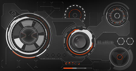 Sci-Fi Futuristic Glowing HUD Display. Vitrual Realityのイラスト素材