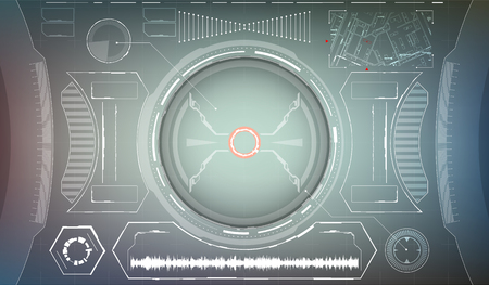 Sci-Fi Futuristic Glowing HUD Display. Vitrual Realityのイラスト素材
