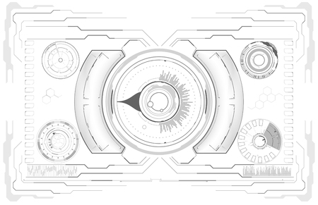 Sci-Fi Futuristic Glowing HUD Display. Vitrual Realityのイラスト素材