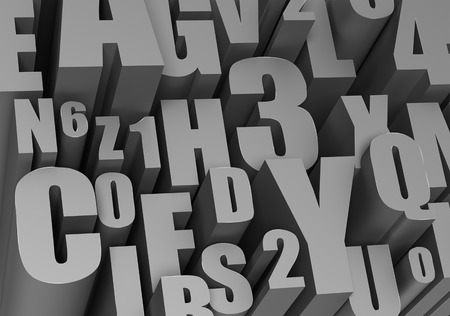 3d illustration of Numbers Background.の写真素材