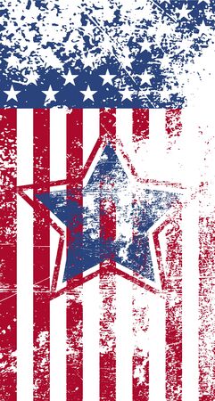 Greeting card Happy Independence Day 4th of July. Great holiday of the USA. Vector Illustration.のイラスト素材