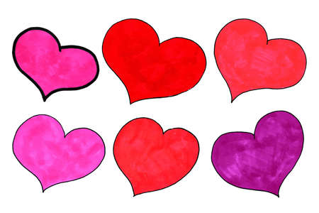 Set of hearts for Valentines Dayのイラスト素材