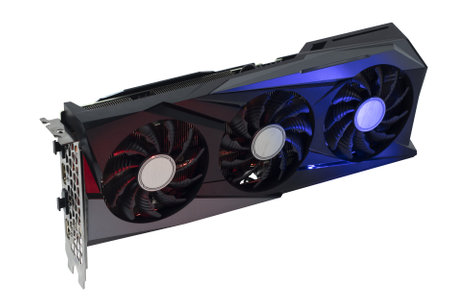 Isolated Modern Graphic Card for a powerful computer.の写真素材