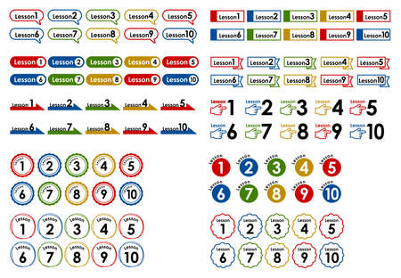Lesson icon material setのイラスト素材