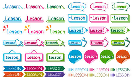 Lesson icon material setのイラスト素材