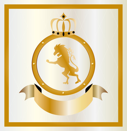 illustration of the coat of arms of gold のイラスト素材