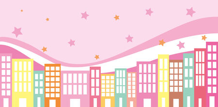 It is an illustration of the cityscape.のイラスト素材