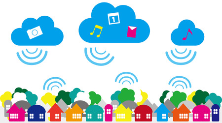 It is an illustration of the cityscape.のイラスト素材