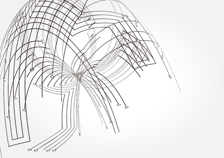 It is an abstract illustration of the technology.のイラスト素材