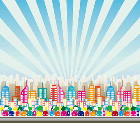 It is an illustration of the cityscape.のイラスト素材