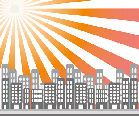 It is an illustration of the cityscape.のイラスト素材