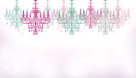 This is an illustration of the chandelier.のイラスト素材