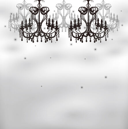 This is an illustration of the chandelier.のイラスト素材