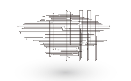 This is an illustration of abstract technology.のイラスト素材