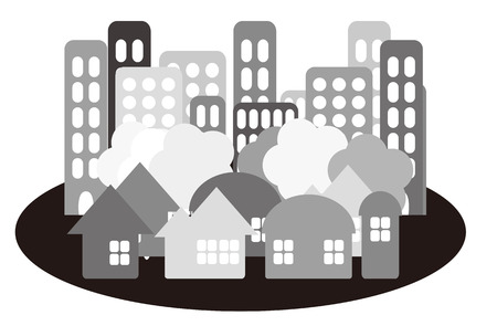 It is an illustration of the cityscape.のイラスト素材