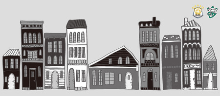 It is an illustration of the cityscape.のイラスト素材