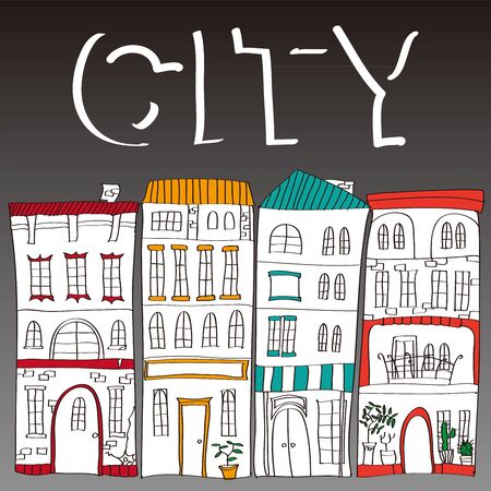 It is an illustration of the cityscape.のイラスト素材