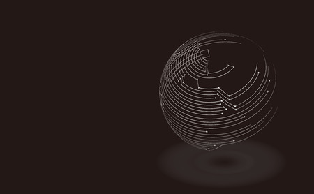 This is an illustration of abstract technology.のイラスト素材