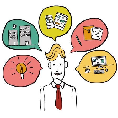 It is an illustration of the technology business.のイラスト素材