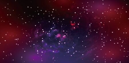 Illustration of the universe. It is an image of a galaxy.のイラスト素材