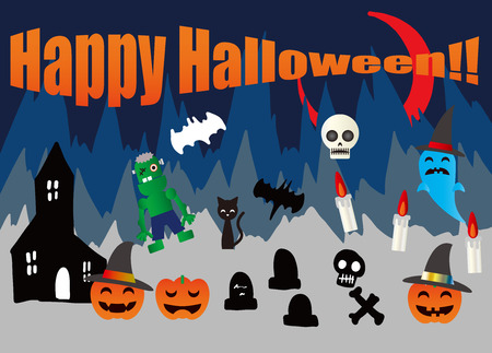 It is an icon of Halloween. Vector illustration.のイラスト素材