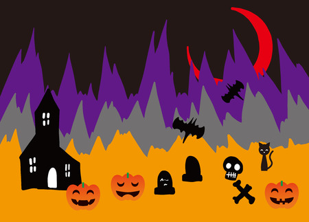It is an icon of Halloween. Vector illustration.のイラスト素材